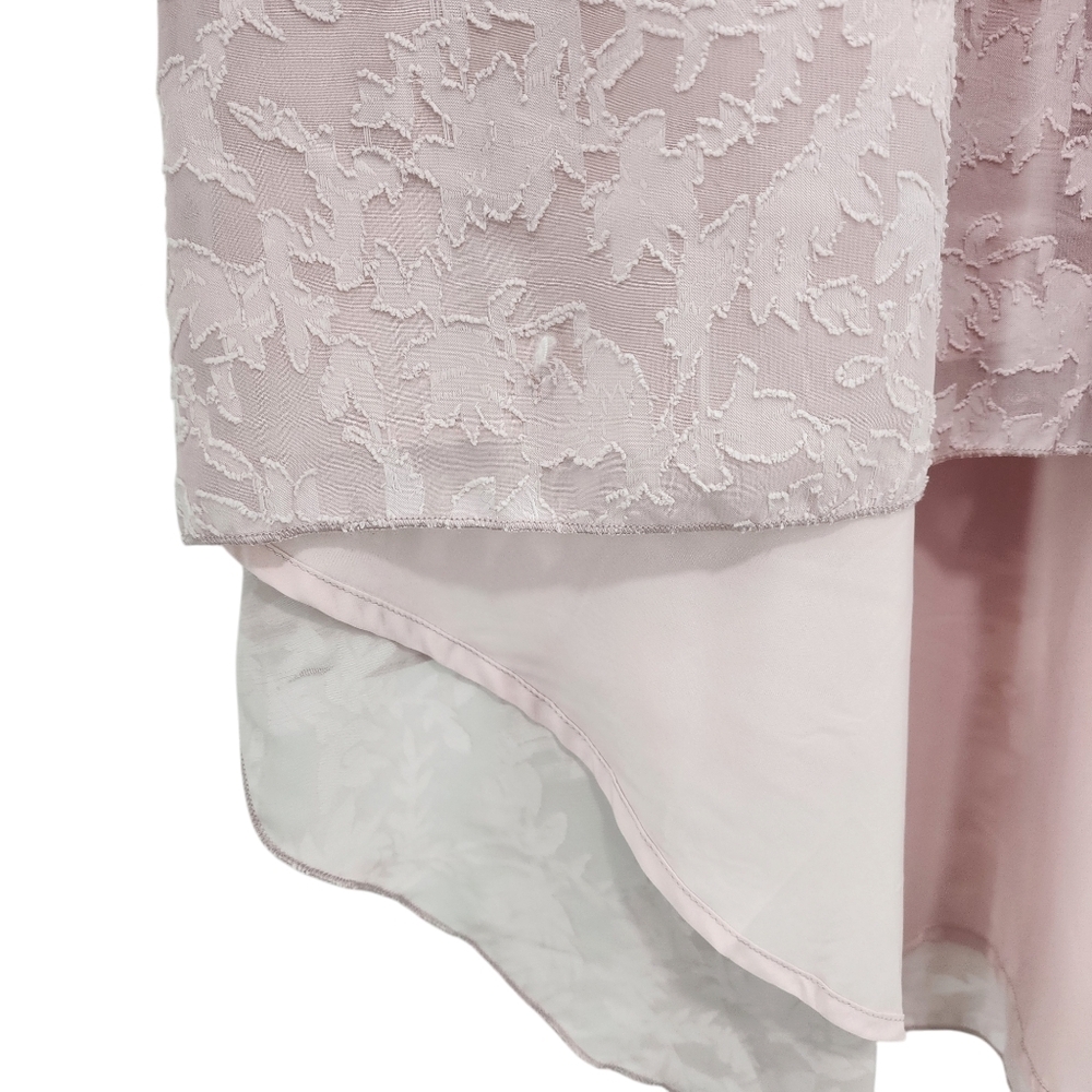 Mia Joy Joyfolie Girls Lilya Square Neck Puff Sleeve Hi-Low Flower Girl Dress - Picture 5 of 10